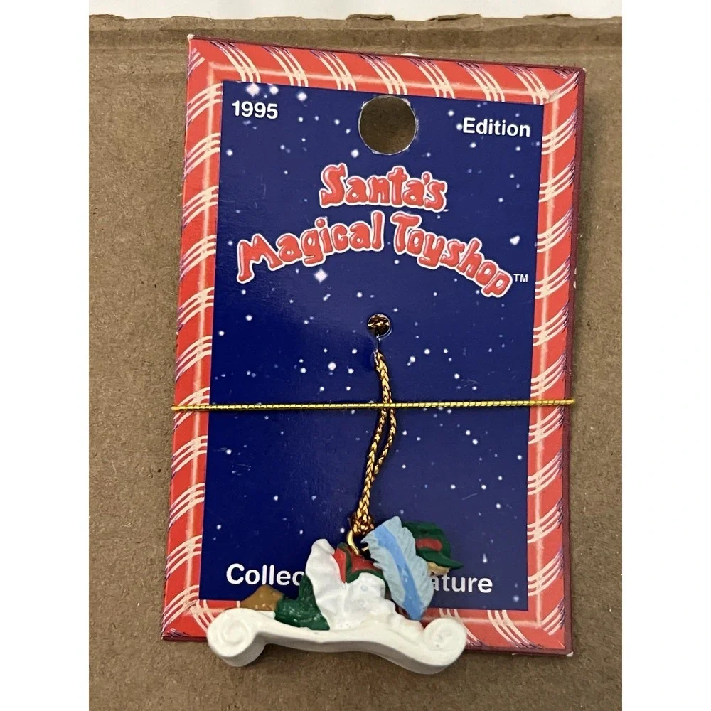 VTG 1995 Cheryl Ann Santas Toyshop Collectible Mini Ornament K Mart Lot Of 5 NOS